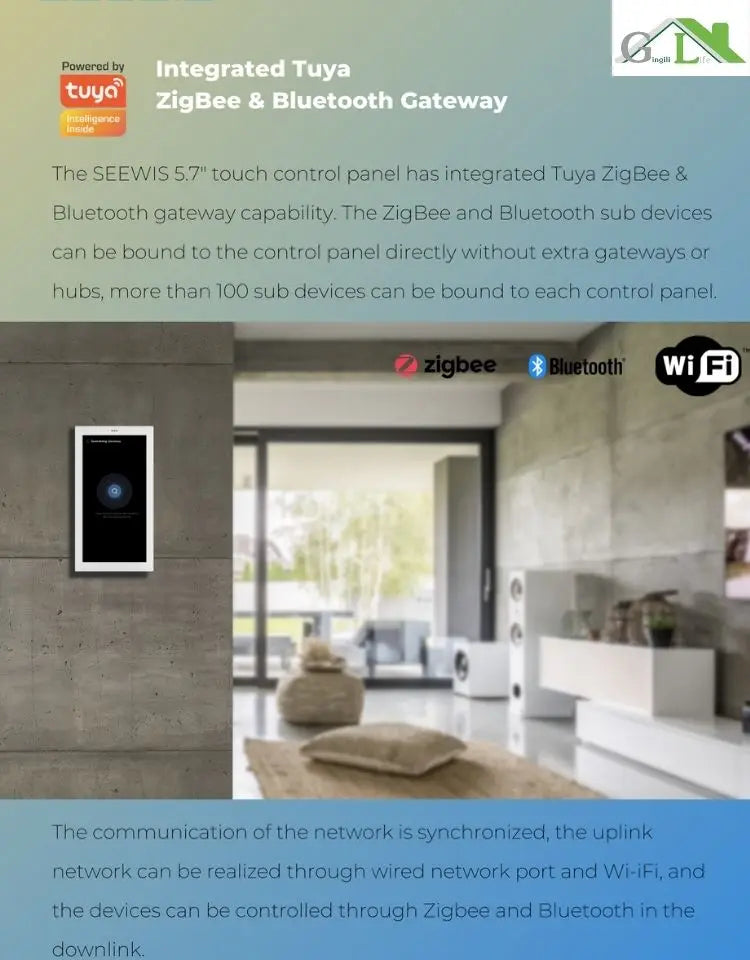 Smart Home Panel 5.7' Touch Screen Android Control Smart Switch Changeover Switch