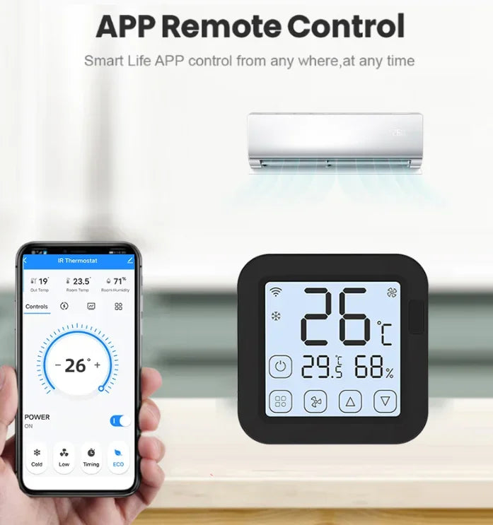 WiFi IR Universal Remote Temperature Humidity Sensor Remote Control with LED Screen