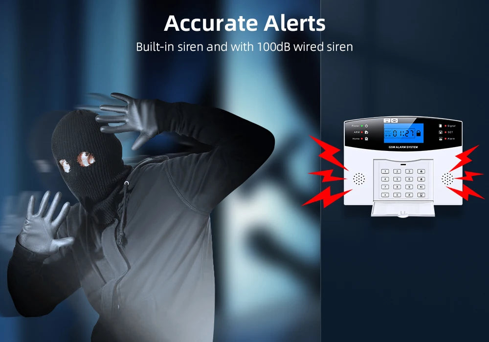 GSM WiFi Smart Alarm System Wireless With APP Control Works with Alexa