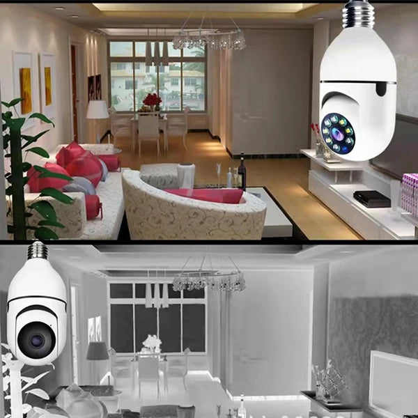 Smart Home 2.4G E27 Bulb Wifi Surveillance Camera HD Night Security Video Surveillance Supprt Two Way Audio Mobile Motion