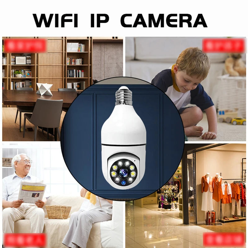 Smart Home 2.4G E27 Bulb Wifi Surveillance Camera HD Night Security Video Surveillance Supprt Two Way Audio Mobile Motion