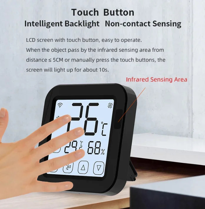 WiFi IR Universal Remote Temperature Humidity Sensor Remote Control with LED Screen