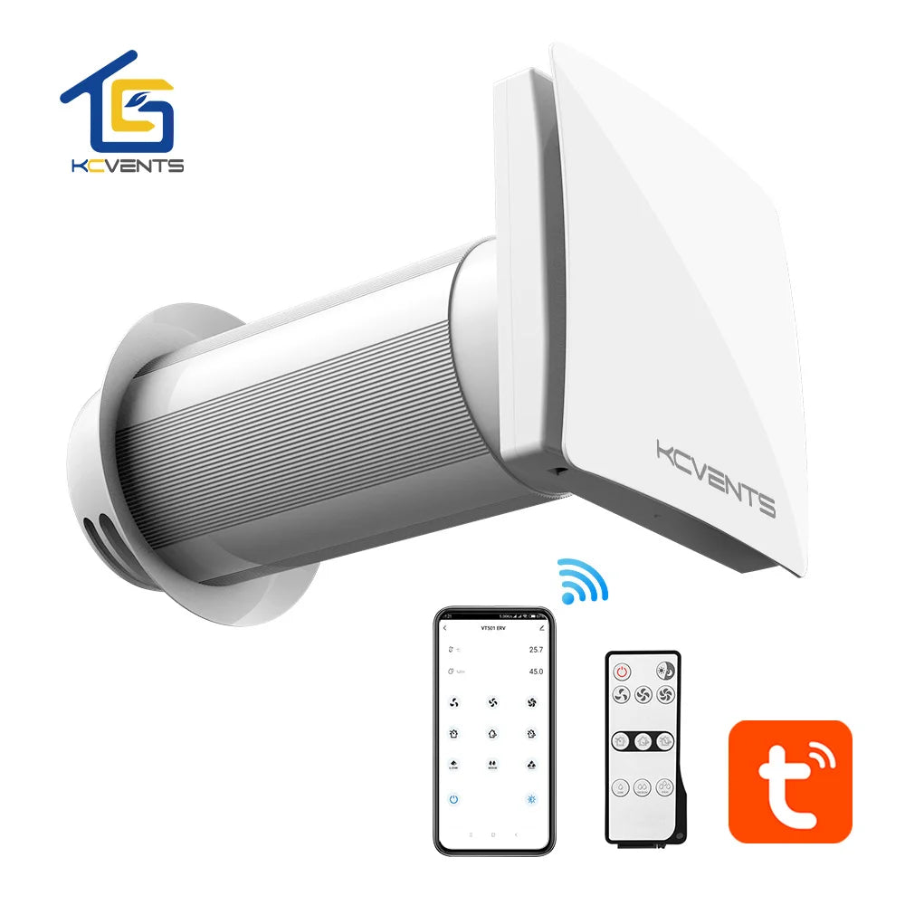Decentralized Ventilation System With Heat Recovery Single Room ERV VT501